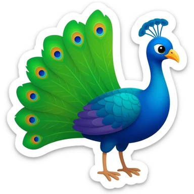 Peacock sticker