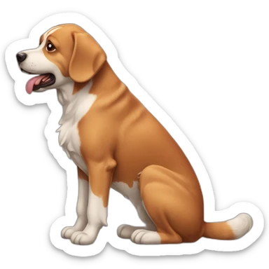 perro con patas de tero sticker