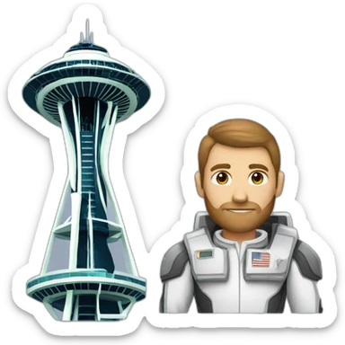 a data analyst working in Space needle sticker