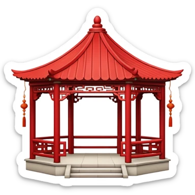 Tiny ornate Chinese gazebo sticker