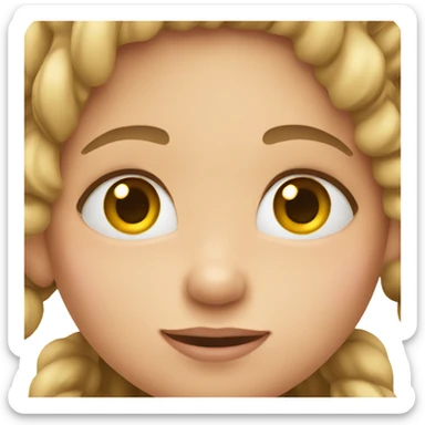 Girl with hearing aids sticker