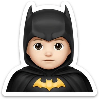 Toddler Batman in capes...Batman and NOT Superman  sticker