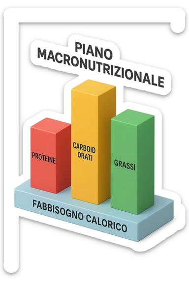 Piano A Macro nutrizionale GRAFICO in 3d in italiano sticker