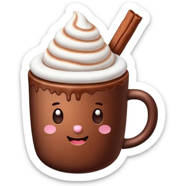 Christmas cacao with marshmallows sticker