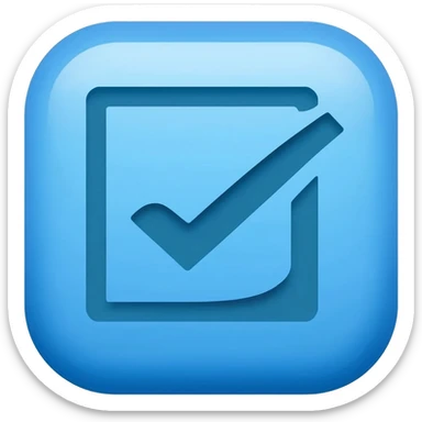 Blue tick sticker