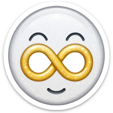 Glitter White Infinite sticker