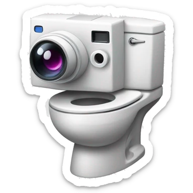 camera with Q letter and a skibidi toilet sticker