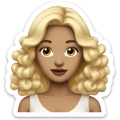 Blonde Girl with long hair in high society in New York  sticker