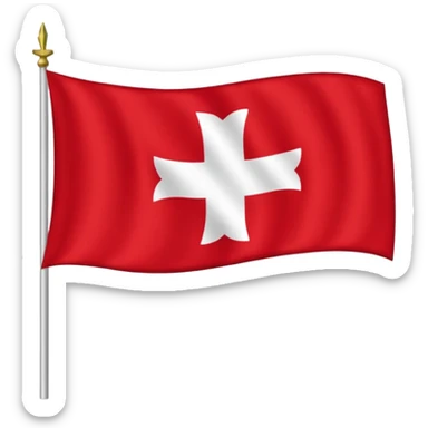 Drapeau haute savoie  croix blanche sur fond rouge sticker
