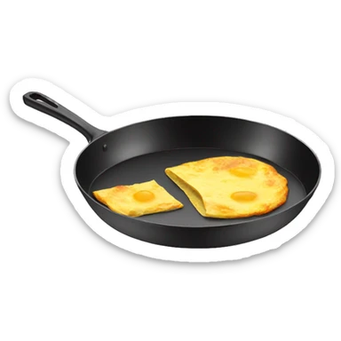omelette in pan sticker