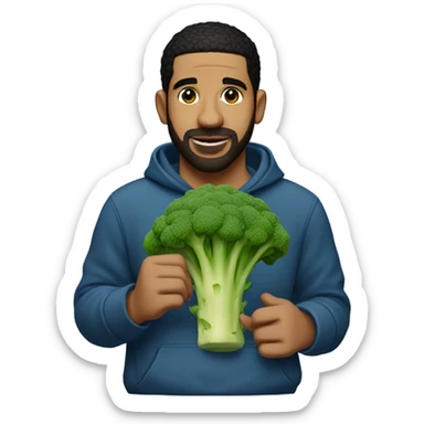 Drake with broccoli sticker