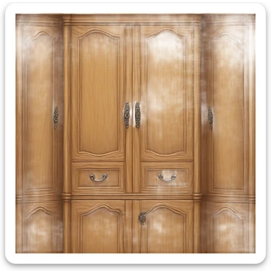 Closed wooden wardrobe sticker