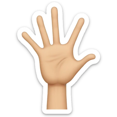 Mano apuntado al frente morena sticker