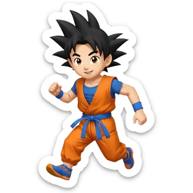 Goku 🐍🐉 run 😀🤣 sticker