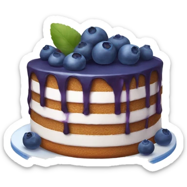 Blueberry cake sticker