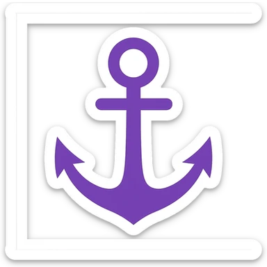 purple anchor sticker