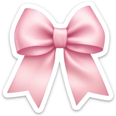 light pink ribbon bow sticker