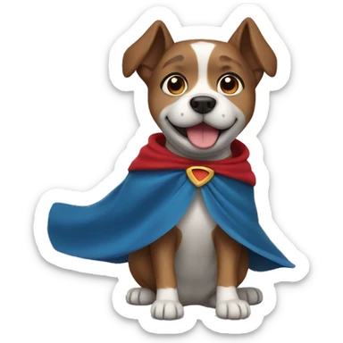 Dog with cape sticker