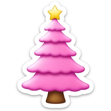 Pink Christmas tree  sticker
