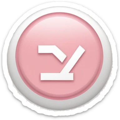Light pink check mark inside circle sticker