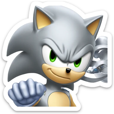 Sonic silver sticker