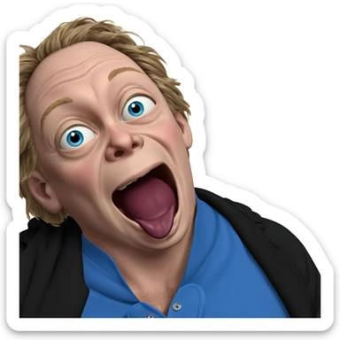 horror themed blue eyed meme sticker