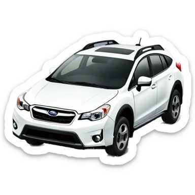 white Subaru XV  sticker