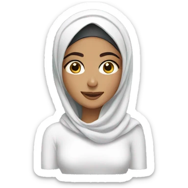 Arab girl doing skincare sticker