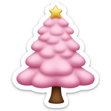 Light pink Christmas tree  sticker