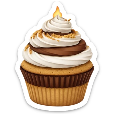 S’mores cupcake sticker