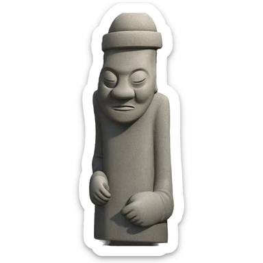 serene outdoor scene with statue sticker