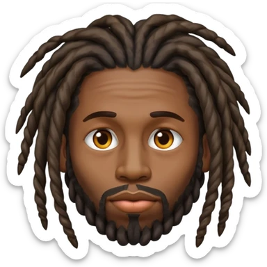 Black man kissy face with dreads sticker