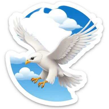 the concept of freedom, flying bird sticker