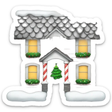 A Christmas house  sticker