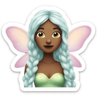 Pretty fairy with eyelashes sticker