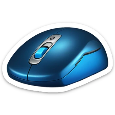 dark azure computer mouse sticker
