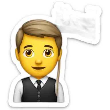 Croatian man holding german flag sticker