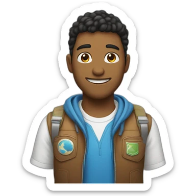 un chico jugando videojuegos  sticker