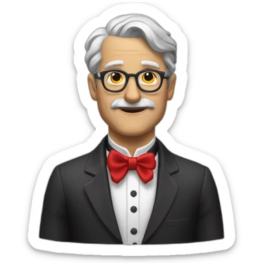 jenkins-a-gray-haired-skullet-butler-wearning-dinner-jacket-with-red-bow-tie-with-closed-eyes-no-glasses-and-closed-eyes-without-glasses sticker