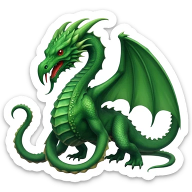 Big long slim thin majestic Cthulhu dragon (full body) sticker
