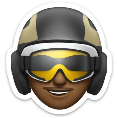 Guy in motorcross helmet showing 👌 also with speciall full cover glasses sticker