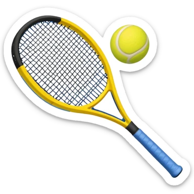 padel a racket with a yellow tennis ball sticker
