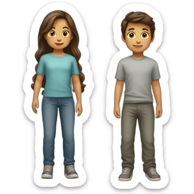 Niño y niñas sticker