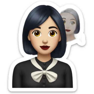 matisse goth girl painter sticker