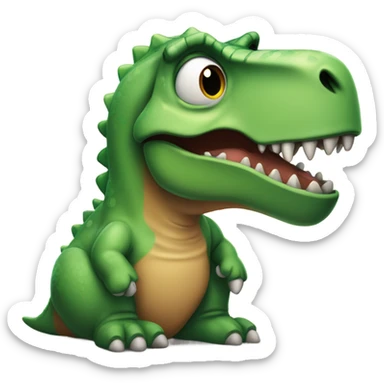 unhappy trex sticker