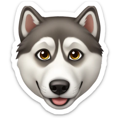 Husky siberiano amarillo y marrón  sticker