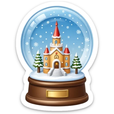 snow-globe, tower inside sticker