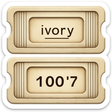 ivory ticket sticker