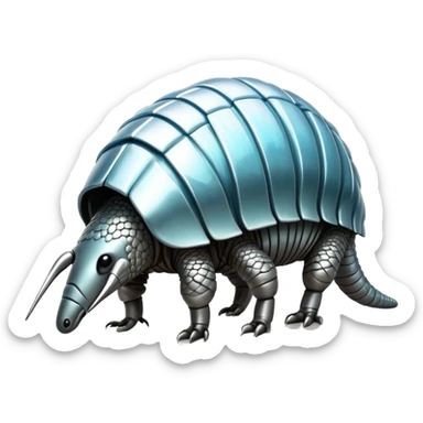 A symbiotic pair consisting of a metallic armadillo-like creature that generates magnetic fields and the colony of crystal formations growing on its back that amplify and direct these energies. sticker