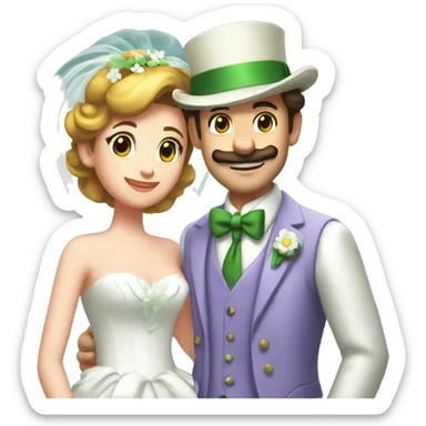 Mariage Luigi and Daisy sticker